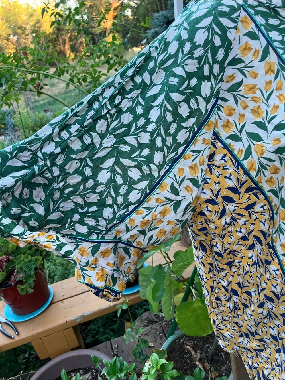 Rayon 2X top garden floral boho - Picture 4 of 7